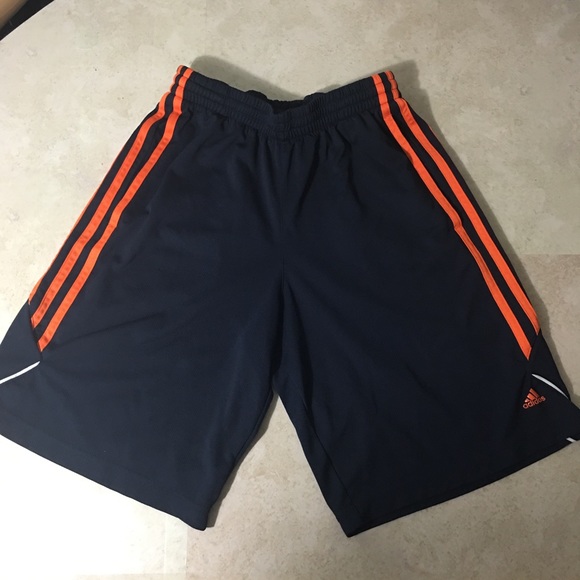 adidas shorts orange stripes